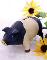Black and White Pig Bank