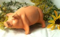 Pink Pig Cast Iron Bank
