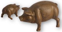 Rust Pig Cast Iron Bank